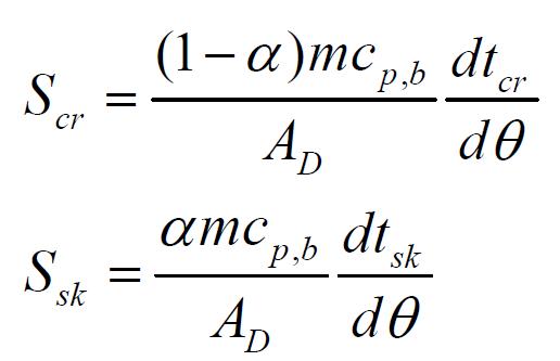 Formule de la chaleur stockée dans le corps