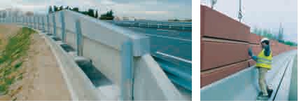 Écrans sur dispositifs de sécurité en béton Écrans sur dispositifs de sécurité en béton
