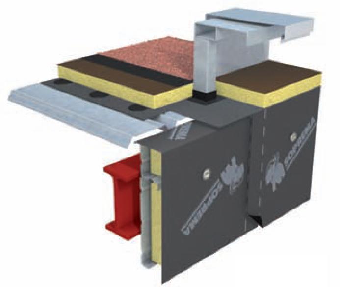 Le positionnement d’une membrane soudée à air chaud en paroi et toiture permet à la structure métallique d’être étanche à l’air Le positionnement d’une membrane soudée à air chaud en paroi et toiture permet à la structure métallique d’être étanche à l’air