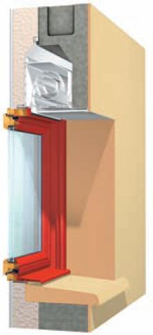 Ce coffre de volet posé en demi-linteau avec ouverture par l’extérieur permet d’éviter des fuites d’air à ce niveau. Ce coffre de volet posé en demi-linteau avec ouverture par l’extérieur permet d’éviter des fuites d’air à ce niveau.