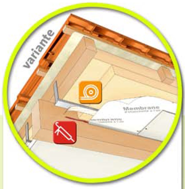 Etanchéïté à l'air > Combles aménagés > Plaque de plâtre sur rail Etanchéïté à l'air > Combles aménagés > Plaque de plâtre sur rail