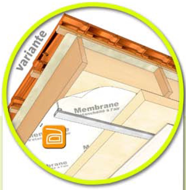 Etanchéïté à l'air > Combles perdus > Membrane entre les deux couches d’isolants Etanchéïté à l'air > Combles perdus > Membrane entre les deux couches d’isolants