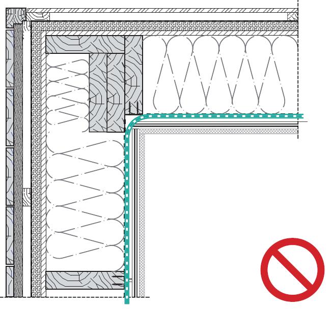 Éviter de tendre la membrane dans les angles afin de limiter les risques de percement lors des interventions ultérieures