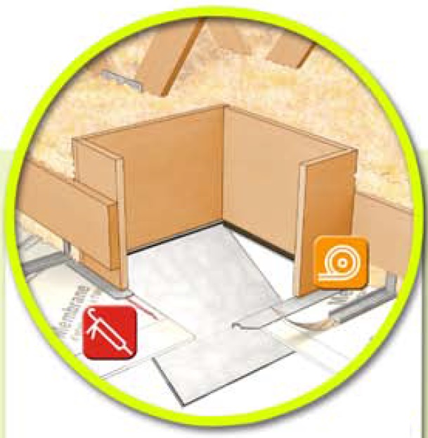 Etanchéïté à l'air > Jonction au bâti > Raccordement à une trappe Etanchéïté à l'air > Jonction au bâti > Raccordement à une trappe