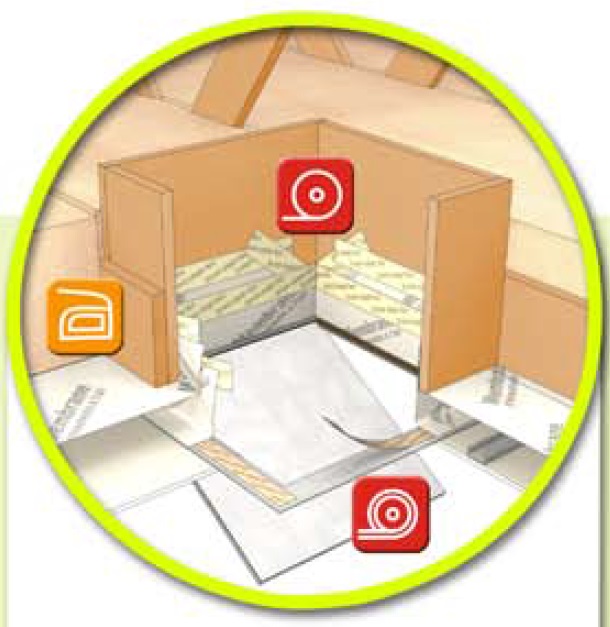 Etanchéïté à l'air > Jonction au bâti > Trappe avec plénum technique Etanchéïté à l'air > Jonction au bâti > Trappe avec plénum technique