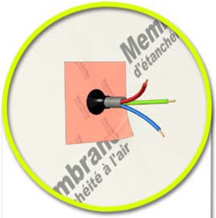 Etanchéïté à l'air > Traversée de membrane par une gaine Etanchéïté à l'air > Traversée de membrane par une gaine