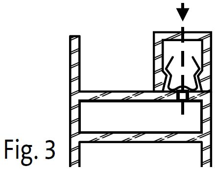 Feuillure fermée avec parclose clipée