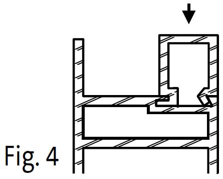 Feuillure fermée avec parclose clipée