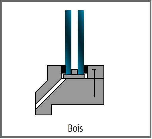 Feuillure isolante en bois