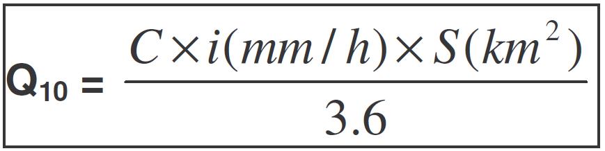 Formule du débit décennal de pointe