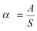 Formule du coefficient d'aborption acoustique