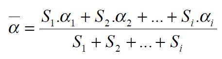 Formule du coefficient d'absorption moyen du local