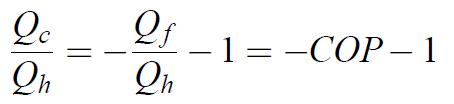 Formule théorique du COP pour une machine tritherme