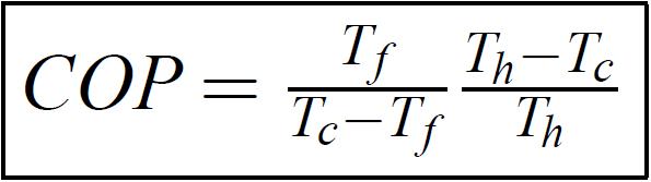 Formule théorique du COP pour une machine tritherme Formule théorique du COP pour une machine tritherme