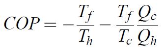 Formule théorique du COP pour une machine tritherme Formule théorique du COP pour une machine tritherme