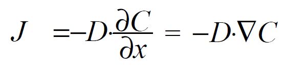 Formule de diffusion d'un gaz