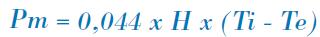 Formule simplifiée de la pression motrice due au tirage thermique Formule simplifiée de la pression motrice due au tirage thermique