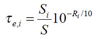 Formule de la transmission directe acoustique des murs et des fenêtres Formule de la transmission directe acoustique des murs et des fenêtres