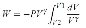 Formule du travail nécessaire à la compression d'un gaz parfait