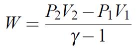 Formule du travail nécessaire à la compression d'un gaz parfait