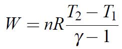 Formule du travail nécessaire à la compression d'un gaz parfait