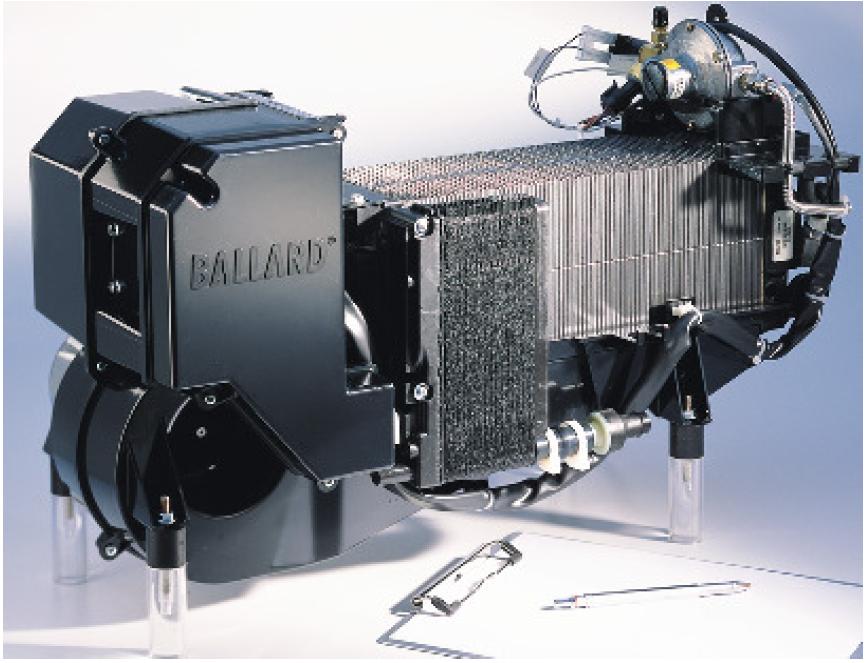 Le module Nexa de Ballard de technologie PEM ; 50 cellules en série, 1,2 kWe, 56x25x33 cm, 13kg. Le module Nexa de Ballard de technologie PEM ; 50 cellules en série, 1,2 kWe, 56x25x33 cm, 13kg.