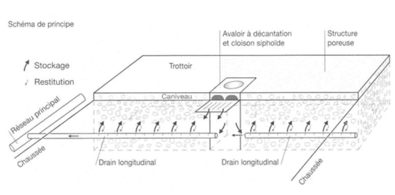 Fonctionnement des drains en charge et en décharge.